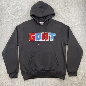 Laced Up by Sneak Gallery Men's Black Chenille Letter 'GOAT' Hoodie Size Small